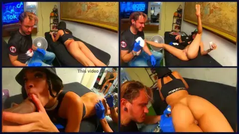 MC Mirella pagando boquete no meio da tatuagem