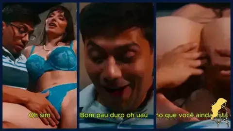 porno legendado — Madrasta com deficiência visual se entrega ao enteado com legendas