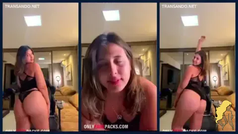 Milena Mariani mostrando seu lado safado em live com babydoll transparente